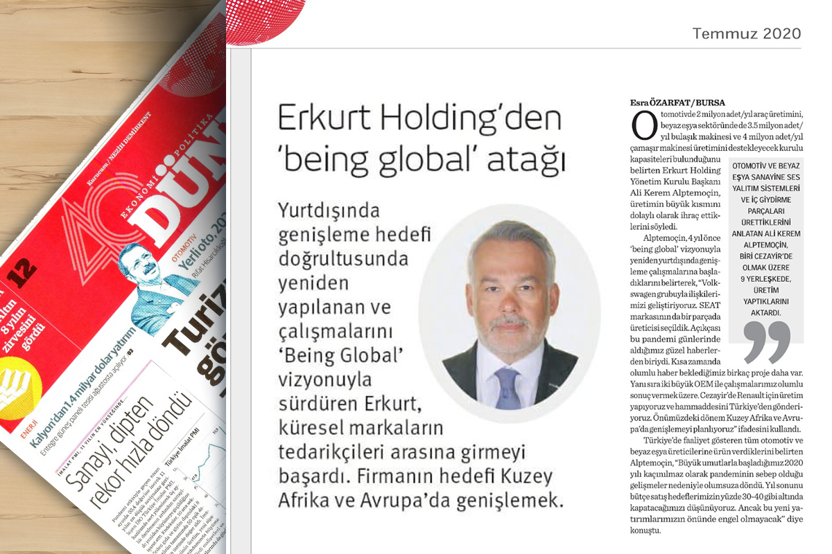 Erkurt Holding’den ‘Being Global’ Atağı